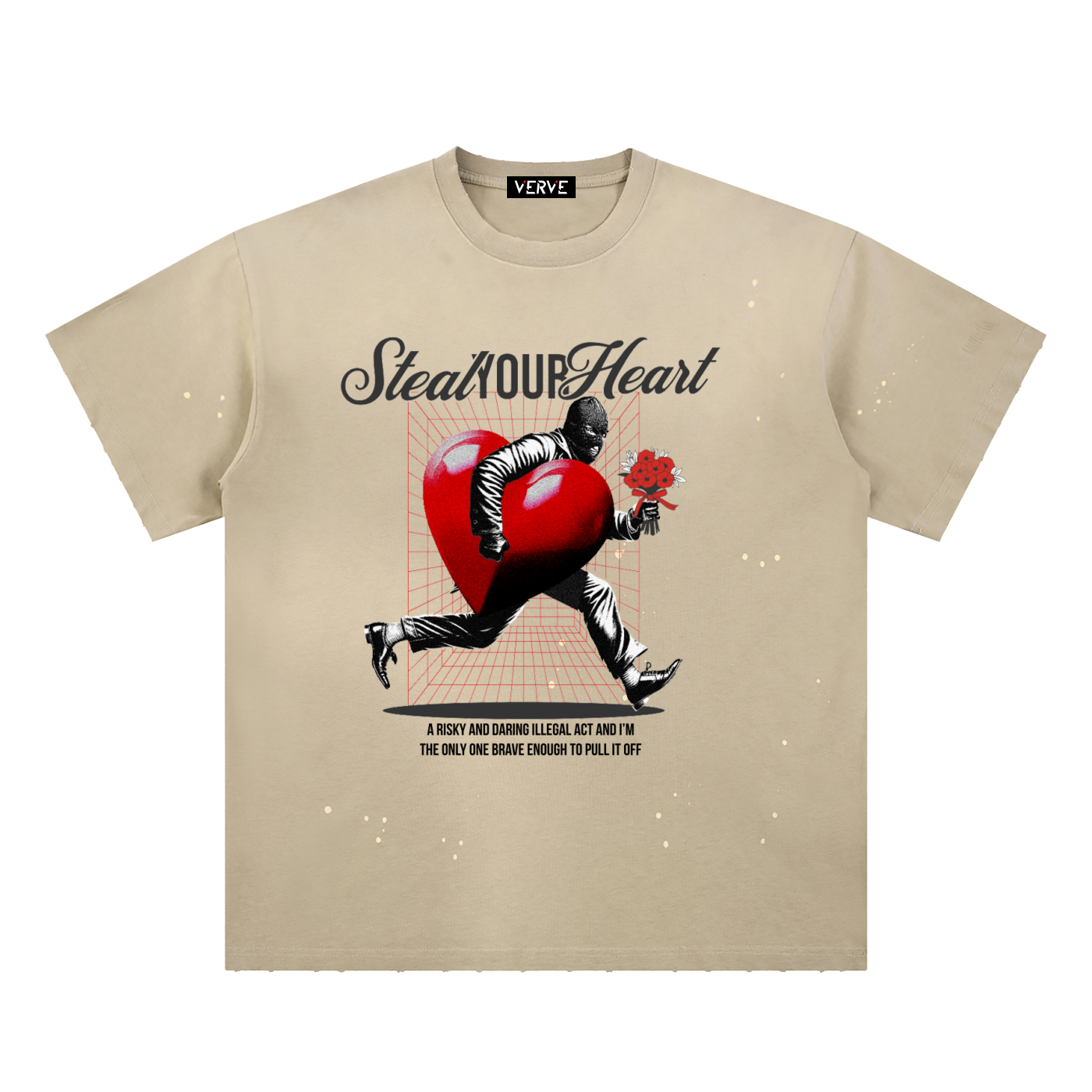 Steal Your Heart_Hand-Frayed Sunfade Paint Splatter T-Shirt